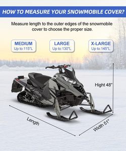 Funda Protectora Universal Impermeable para Moto de Nieve 2026, Resistente a los Rayos UV, de Poliéster, para Polaris, Yamaha, Arctic Cat, <span class=keywords><strong>Skidoo</strong></span> - Product Image 4