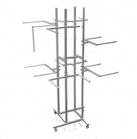 Porte-vêtements modulaire en acier inoxydable moderne, assemblé, avec montage facile pour l'affichage de vêtements en magasin, fabriqué dans le Jiangsu