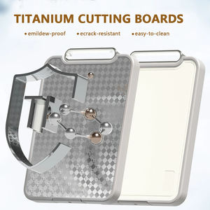 KITCHENCARE 맞춤형 로고 양면 도마 테이블 De Cortar De Titanio 상업용 식품 등급 티타늄 도마 - Product Image 2