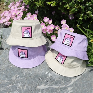 Wholesale Custom Embroidered Patch Quick Dry Black <strong>Purple</strong> Bucket <strong>Hat</strong>,Sun Shade Beach Cap,Fisherman Wide Brim String Bucket <strong>Hat</strong> - Product Image 5
