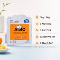 Bâtonnets de fromage cuits au four non frits, 0% de graisses trans, riches en fibres, collation croustillante et savoureuse, sachet de 90g, vente en gros, OEM personnalisé