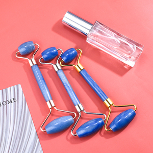 Real Blue Aventurine Jade Roller strumento per la cura della pelle del viso alleviare la fatica massaggiatore a rulli per il viso <span class=keywords><strong>rullo</strong></span> di bellezza Anti-età per il viso - Product Image 3