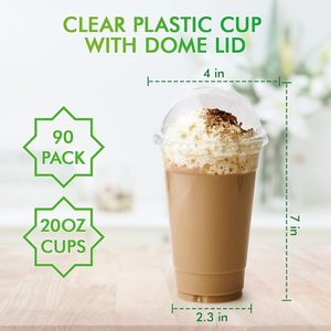 9oz 12oz 16oz 20oz 100% Compostable Disposable Takeaway Recyclable Beverage Ice Cream Boba Tea <b>Cup</b> <b>Cold</b> Coffee PLA <b>Cup</b> - Product Image 3