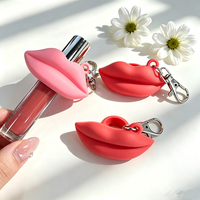 CHINFAI Étui portable en silicone pour rouge à lèvres, organisateur de sac pour femme, porte-clés, boîte de protection pour rouge à lèvres, personnalisable