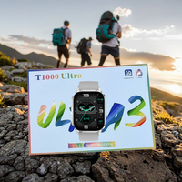 Nouvelle montre connectée Hiwatch TFT Ultra3, tracker d'activité physique, coffret cadeau 7 en 1, tendance 2025, T1000 Ultra S1000 Pro Max