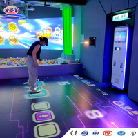 Projection interactive au sol avec plusieurs thèmes de jeux, projecteur interactif mobile pour événements d'entreprise
