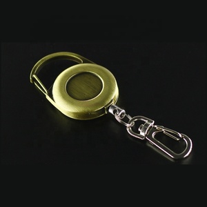 Porte-badge rétractable en métal de style antique avec mousqueton, clip <span class=keywords><strong>yoyo</strong></span> et porte-clés - Product Image 6