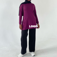 Haut de Sport Musulman Willson Willson Personnalisé pour Femmes, Vêtement de Sport Modeste, à Manches Longues, Coupe Ample, Tenue de Gym Islamique
