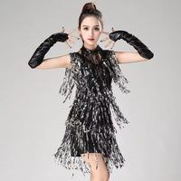 Robe de danse latine sexy sans manches à franges, tenue de scène pour salsa, jazz, pole dance, danse de salon pour femmes