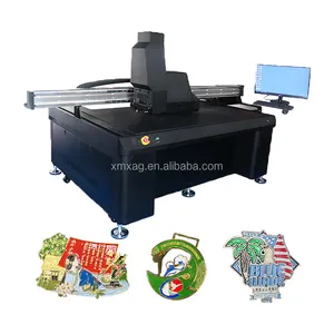Automatic visual function line scanning amusement park medal printing machine visual UV printer souvenir printing machine