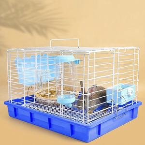 Jaula para Conejos de Alambre de Acero, Rectangular, Duradera, Tamaño Mediano, Jaula Interior para Mascotas - Product Image 1