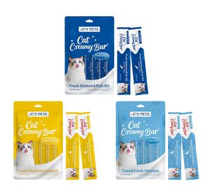 Friandises pour chats riches en protéines, biologiques, sans céréales, saveur thon crémeux et saumon, à lécher, nutrition saine pour animaux de compagnie - Product Image 6