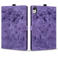 Étui portefeuille en cuir PU à motif floral de fleurs de cerisier pour tablette Tecno Megapad 11 12 OnePlus Pad Pro 12.1
