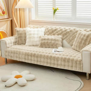 Protecteur de <span class=keywords><strong>canapé</strong></span> pour <span class=keywords><strong>animaux</strong></span> de compagnie en peluche de lapin Super doux d'hiver de luxe pour chat épaissir housse de <span class=keywords><strong>canapé</strong></span> sectionnelle antidérapante housse de <span class=keywords><strong>canapé</strong></span> antidérapante - Product Image 1