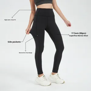 Pantalones de Yoga de Lana Merino, Leggings Deportivos de Lana Merino - Product Image 2