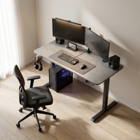 Model AX electric standing desk Height adjustable Gaming Table Gaming Workstation With Headphone Hook Cup Holder LED Display