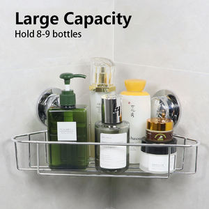 Estante de esquina de baño de <span class=keywords><strong>acero</strong></span> <span class=keywords><strong>inoxidable</strong></span> de alta calidad estante de <span class=keywords><strong>ducha</strong></span> de esquina <span class=keywords><strong>sin</strong></span> succión de perforación - Product Image 4