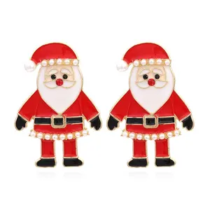Shenglan Christmas Earrings for Women Christmas Tree Drop Dangle Earrings Statement Holiday Earrings