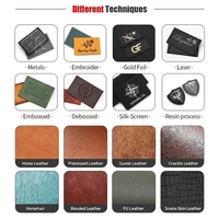 Écussons en cuir personnalisables en rouleau avec support adhésif, étiquettes 3D gaufrées écologiques pour vêtements, accessoires souples en cuir véritable à coudre pour jeans et chapeaux