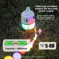 Solar-fähige LED-Atmosphäre Taschenlampe String Schnell laden des Multi-Mode-Beleuchtungs zelt ABS Outdoor Satchel Solar Camping Light