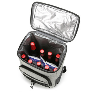 Insulated Cooler <b>Backpack</b> <b>Large</b> Capacity For Wine Picnic Camping Outdoor Travel Water Resistant Oxford Cloth Gray Blue Orange - Product Image 4