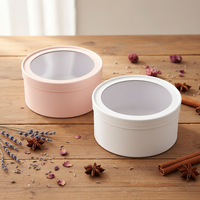 Boîte cadeau en tube de papier rigide personnalisée haut de gamme, réutilisable, en matériaux recyclés, avec finition mate, fenêtre transparente, imperméable, éponge