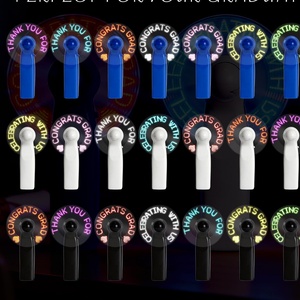 Regalos de San Valentín, Recuerdo, Ventilador LED Mini Portátil con Palabras Luminosas - Product Image 1