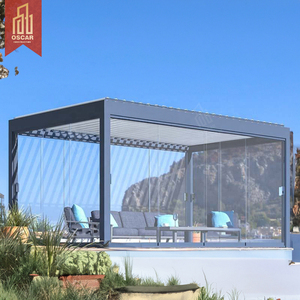 Pérgola Moderna de Aluminio con Rejillas para Jardín Exterior, 3x3, 3x4, 4x3, 4x4, 4x5, 4x6, 6x3, 6x4, 6x5, 6x6 m - Product Image 6