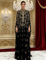 Nouvelles Arrivées 2026 : Abaya Modeste pour Femme, Nouveaux Designs Islamiques de Dubaï, Robe de Soirée Longue en Georgette à Manches Longues Faite à la Main pour le Printemps