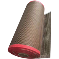 Sabuk Konveyor Jaring Fiberglass Berlapis PTFE Tahan UV Anti-Statik Anyaman Polos E-Glass Sambungan Alligator Isolasi Panas Pemotongan