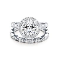 Bijoux en diamant 14k 18k Bague de fiançailles en diamant cultivé en laboratoire Bague en diamant de clarté certifiée IGI VVS