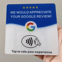 Support de luxe en acrylique pour avis Google, pour la restauration fine, avec NFC et QR, fournisseur en gros