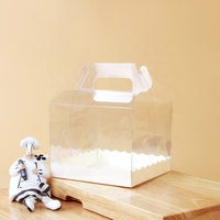 Boîte d'emballage pour gâteaux en carton ondulé transparent, écologique, avec laminage mat, couleur et logo personnalisés pour les cadeaux de mariage et les gâteaux