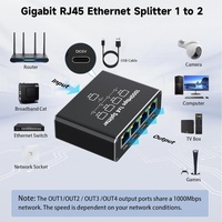 Convertisseur Gigabit 1000 Mbps, Répartiteur Internet RJ45 1-vers-4, Prolongateur 8P8C, Adaptateur Réseau, Boîtier Commutateur
