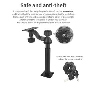 เสาปรับระดับได้แบบล็อคได้ VINmounts ขนาด 14-20 นิ้ว พร้อมแขนหมุนคู่ขนาด 6 นิ้ว สำหรับติดตั้งเครื่องหาปลา Lowrance รุ่น VIN-TYQ-HB-01-Lock-LZ - Product Image 6