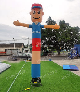 Globo Inflable Publicitario con Forma de Bailarín de Aire, de una Sola Pierna, Color Negro, para Discotecas/Bares - Product Image 6