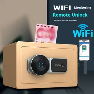Chuan Kun New 20edj wifi thông minh mật khẩu vân tay an toàn nhà & khách sạn sử dụng hộp an toàn chống trộm nhỏ hỗ trợ điều khiển từ xa - Product Image 3