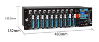 Console audio analogique professionnelle GAX-K12 à 12 canaux, montée en rack, intégrée avec des effets