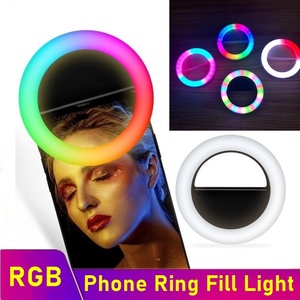 Mini éclairage Ring Light à Led avec Clip pour téléphone Portable, lumière de couleur rose, pour Selfie, <span class=keywords><strong>Tik</strong></span> <span class=keywords><strong>Tok</strong></span> RG01 - Product Image 3