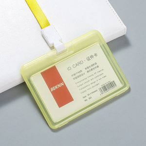 Titolare di carta di lavoro personale trasparente a doppia faccia dipendenti dipendenti che passano la copertina della carta di accesso custodia per Bus Tag - Product Image 5