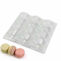 Boîte à macarons en plastique transparent empilable pour 12 macarons, conteneur de présentation pour desserts, cadeaux de mariage et de fête