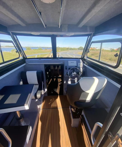 Barco de Pesca Deportivo <span class=keywords><strong>Gospel</strong></span> de 7.5 Metros, de Aluminio, Tipo Profisher, Yate de Casco Profundo en Forma de V, Embarcación con Cabina Cerrada Soldada, Barco para Aguas Agitadas con Motor - Product Image 5