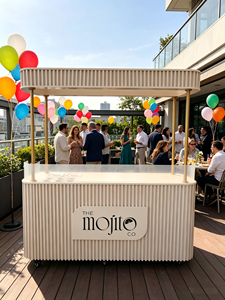 Carrito de Dulces Personalizado de Fibra de Vidrio Blanca con <span class=keywords><strong>Ruedas</strong></span> para Bodas, Fiestas de Cumpleaños, Eventos, Exhibición de Comida y Aperitivos - Product Image 3