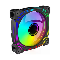 Ventilateurs de PC de jeu RGB LED AntarcChill 120 mm, 4 broches, multicolores, 5 V ARGB, refroidisseur de processeur en plastique avec application pour boîtier d'ordinateur
