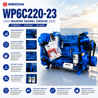 Moteur diesel SCDC Weichai WP6C Série WP6C220-23 à injection directe et refroidissement par air, haute performance pour applications nautiques lourdes