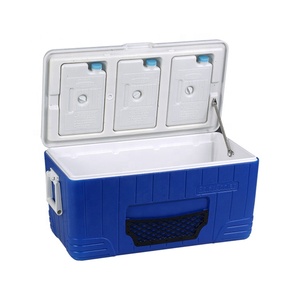 Caja enfriadora de hielo grande, caja refrigeradora de metal con ruedas para bebidas