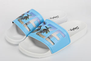 Zapatillas deslizantes con logotipo personalizado para mujer, calzado con logotipo personalizado en relieve, Pu, personalizadas - Product Image 4