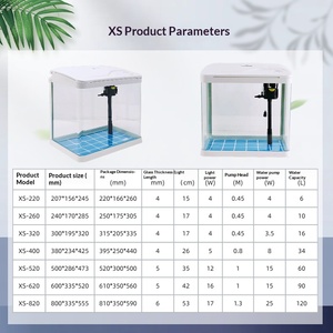 <strong>Rectangle</strong> Glass Fish Tank with Lid for Goldfish Turtle &amp; Small Fish-<strong>Aquarium</strong> Accessory for Living Room Desktop Box - Product Image 2
