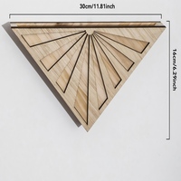 Nouveauté : Étagère murale triangulaire créative et écologique pour pot de fleurs, idéale pour l'arrangement floral dans le salon, artisanat en bois pour la maison
