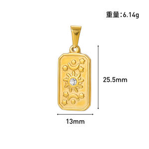 Ювелирные изделия из нержавеющей стали с цирконием - Product Image 5